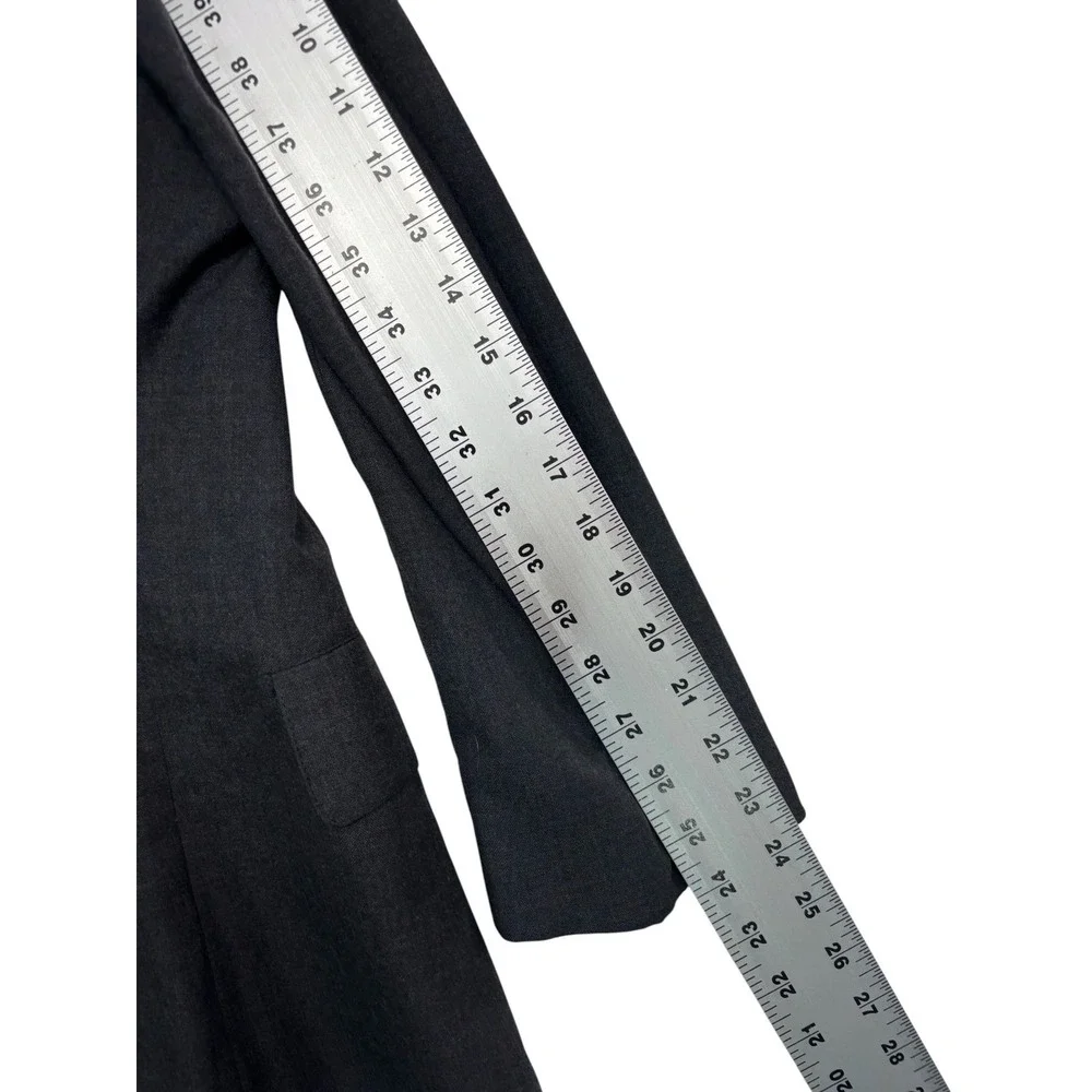 vtg 90s Nordstrom 40S 41S 34x29 Charcoal 2pc Pant Suit Pleated Cuffed wool USA